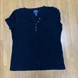 Black button down shirt